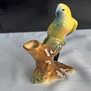 Royal Copley Blue and Yellow Parrot Bud Base